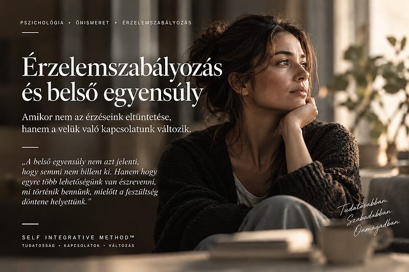Érzelemszabályozás és belső egyensúly - Amikor nem az érzéseink eltüntetése, hanem a velük való kapcsolatunk változik.